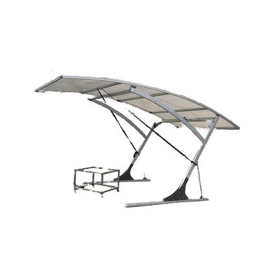 Techo plegable de garaje de automóviles con estructura solar curva