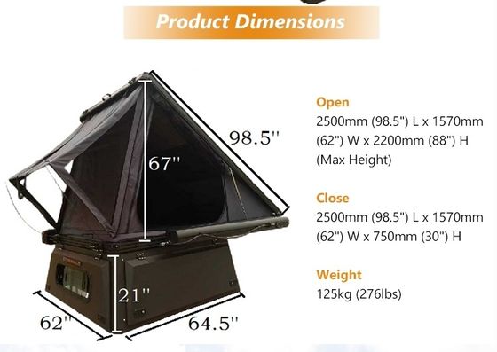160KGs de aluminio resistente al agua Cama Camper Canopy cama camión para 2019 Ford Ranger USA tienda de campaña hecha