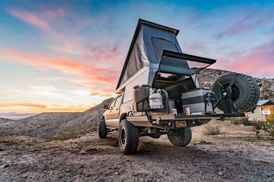 Canopy de camper de cama de camión impermeable de aleación de aluminio para 2014-2024 Sierra 1500 y 5.5ft F150