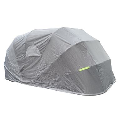 Panel solar para garaje de automóviles al aire libre de acero inoxidable gris con techo y protección de carpa