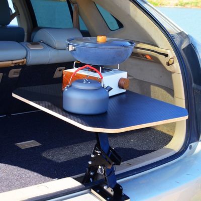 Sillón interior de coches de madera respaldo de respaldo del asiento trasero plegable mesa con tabla giratoria
