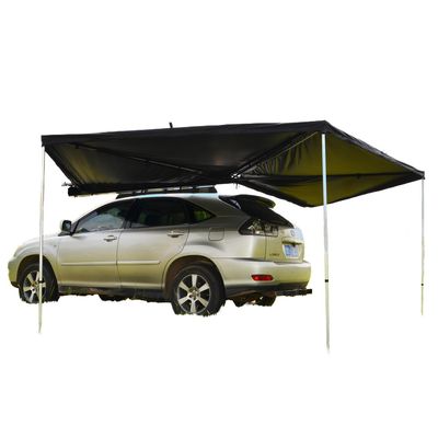 200X250 Tamaño 270 grados Foxwing de coche 4WD Toldo libre de pie con LED y cáscara de aluminio