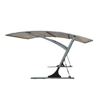 Techo plegable de garaje de automóviles con estructura solar curva
